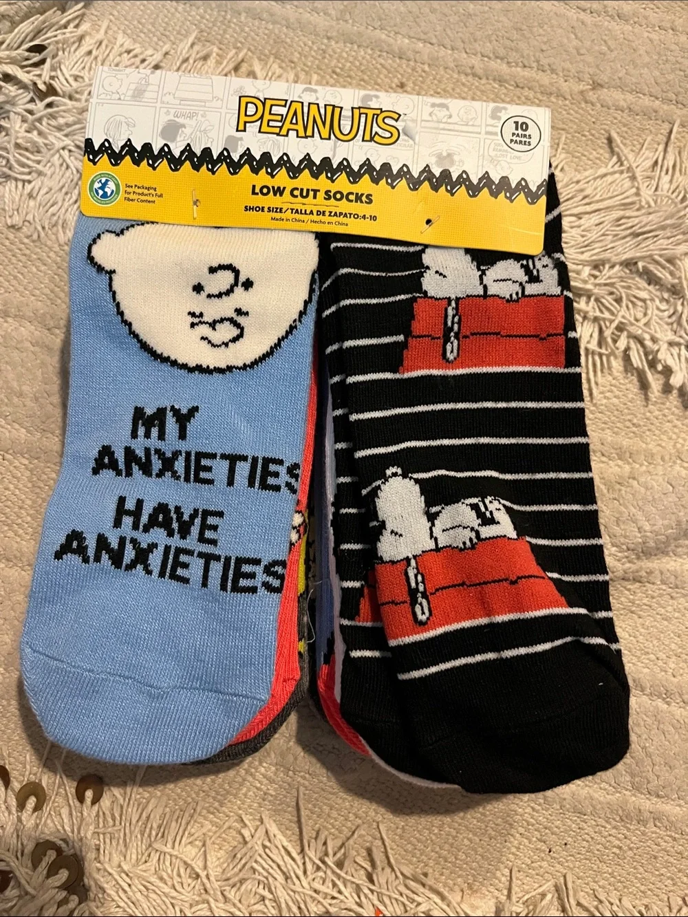 Peanuts Low Cut Socks -10 pairs
